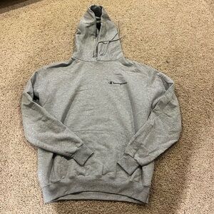 Light Grey Champion Hoodie (Size L)
